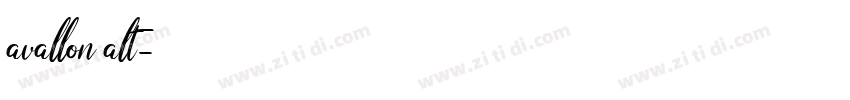 avallon alt字体转换